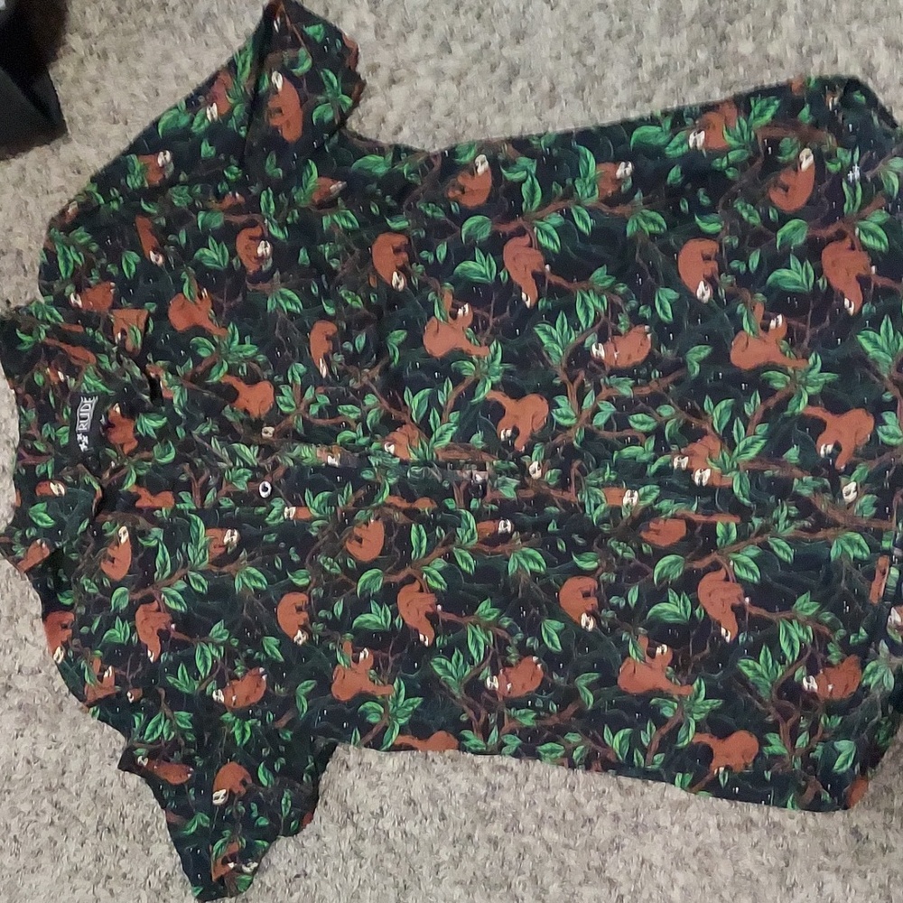 Mens short sleeve casual button up